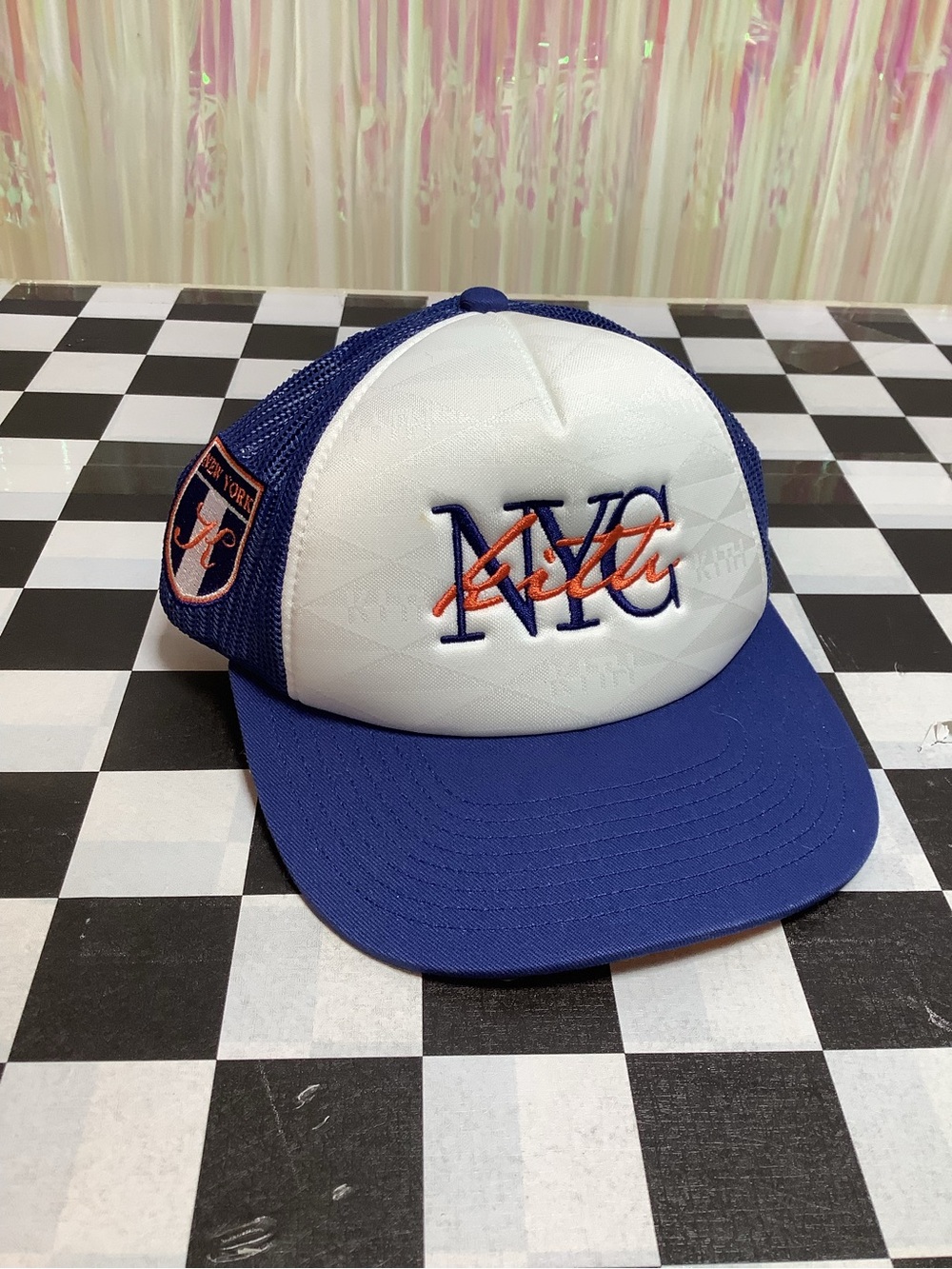 Kith Kids Trucker Hat - Blue, White & Orange
